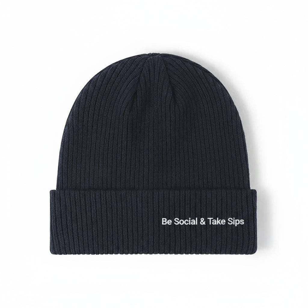 Social Sips "Be Social & Take Sips" Beanie