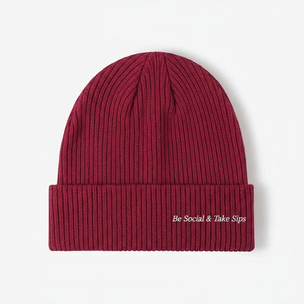 Social Sips "Be Social & Take Sips" Beanie