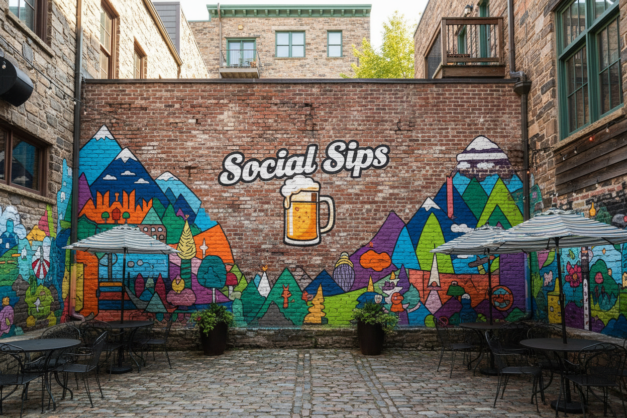 Asheville artsy downtown alley