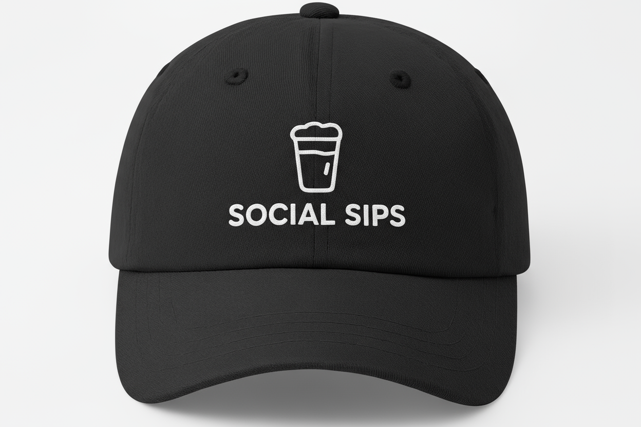 The Social Sips "Top Me Off" Buckle Hat