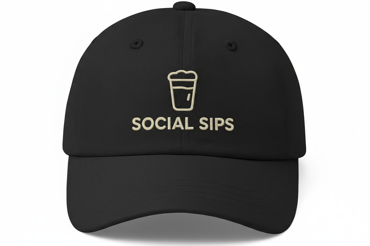 The Social Sips "Top Me Off" Buckle Hat