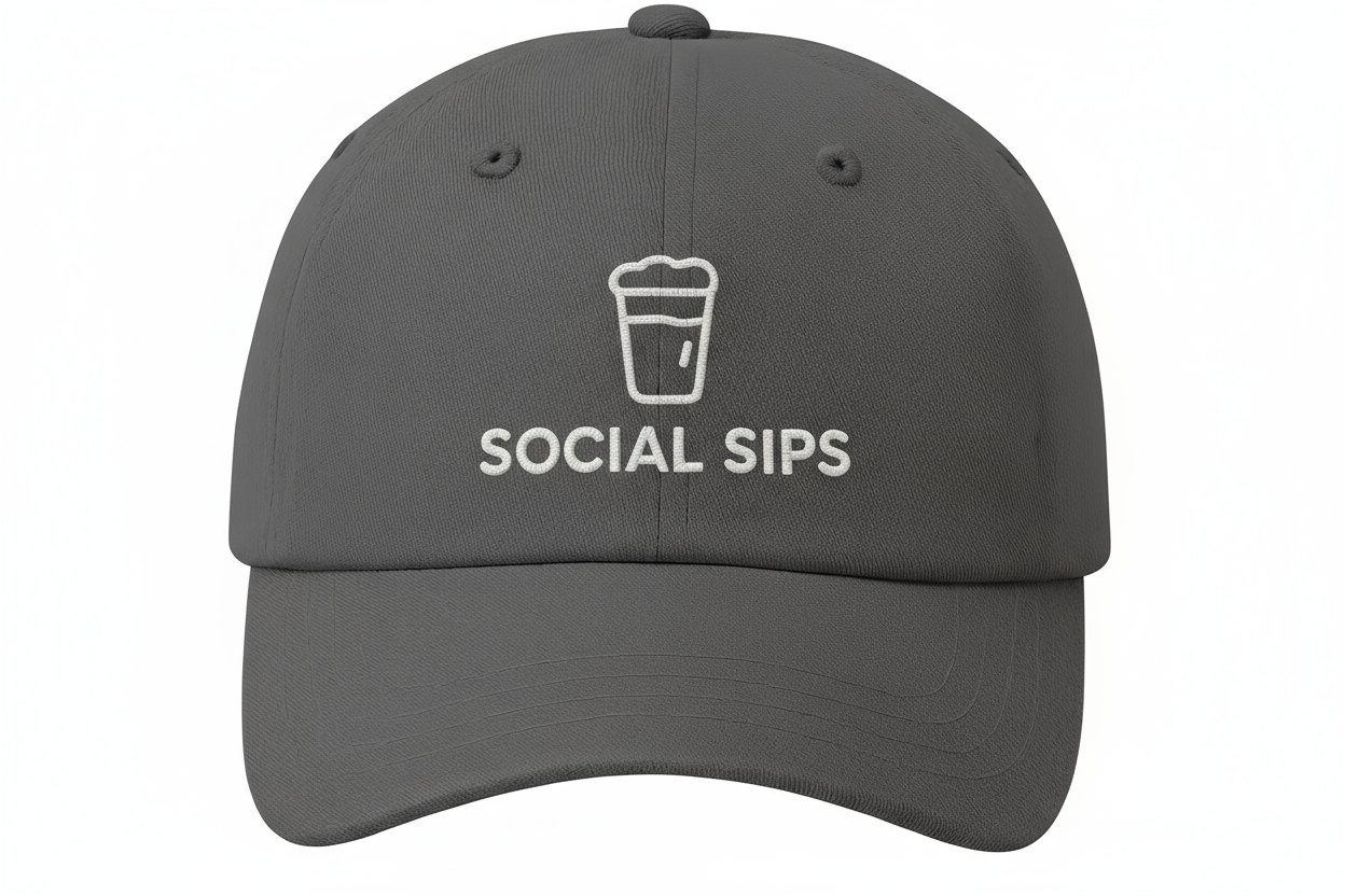 The Social Sips "Top Me Off" Buckle Hat