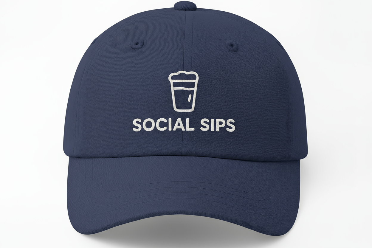 The Social Sips "Top Me Off" Buckle Hat