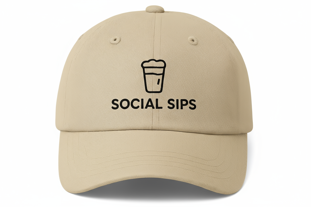 The Social Sips "Top Me Off" Buckle Hat
